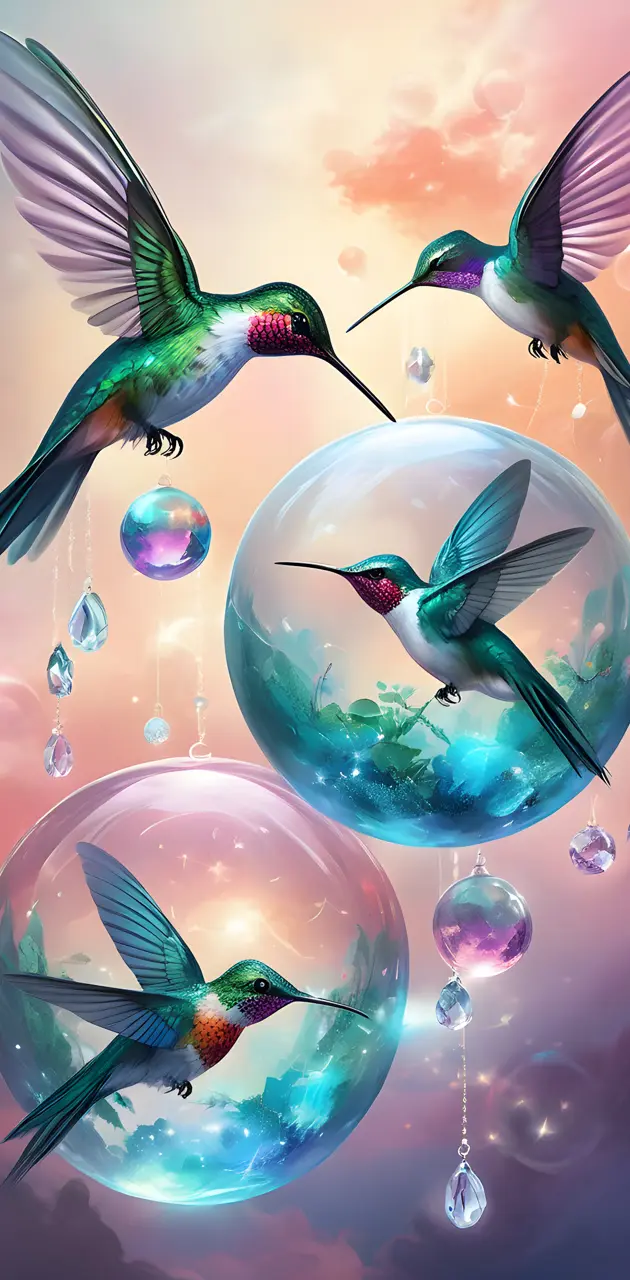 Crystal Balls Hummingbird s 2