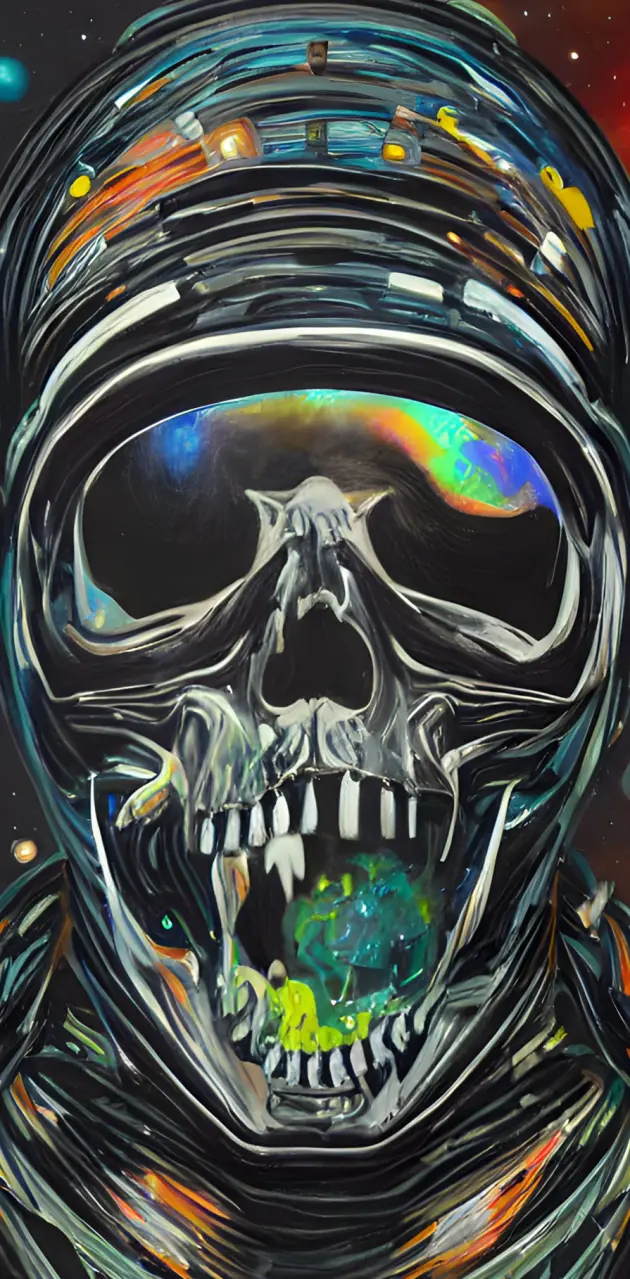 Space age skull