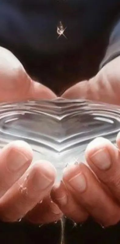 Water Heart In Hand