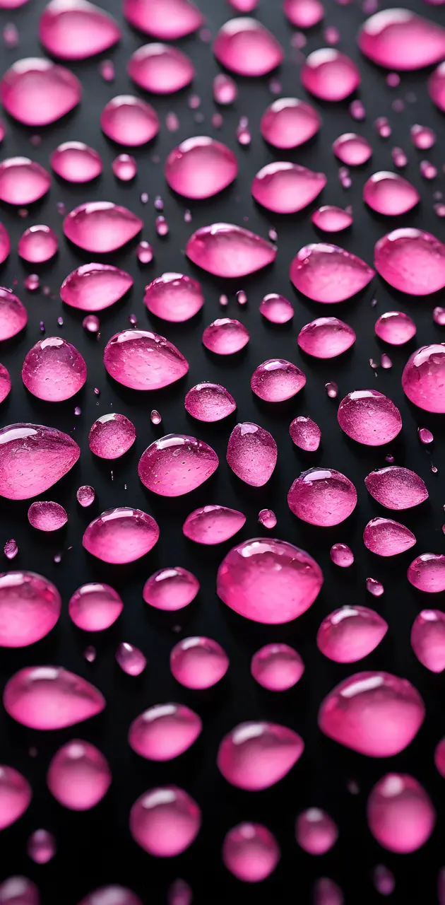Pink raindrops water drops stunning abstract liquid