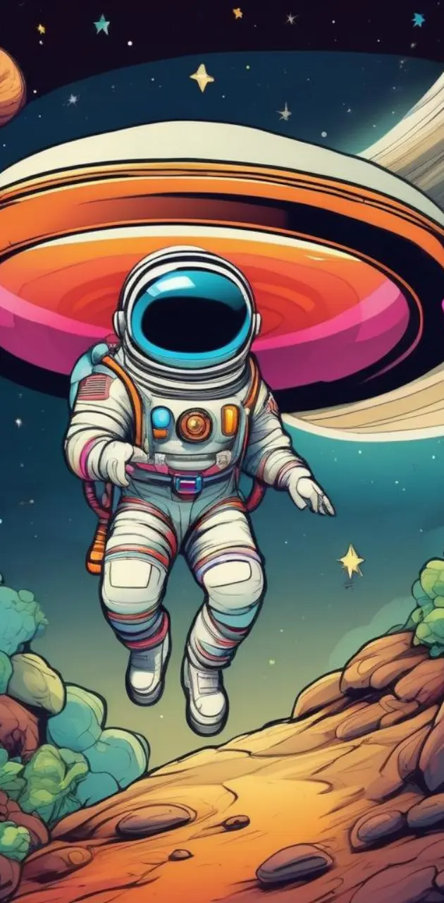 Astronaut meets ufo