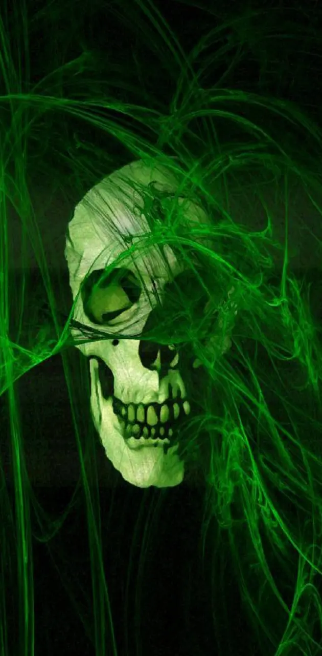 green smokey skull wallpaper by lukegreenarrow - Download on ZEDGE™ | 89ab