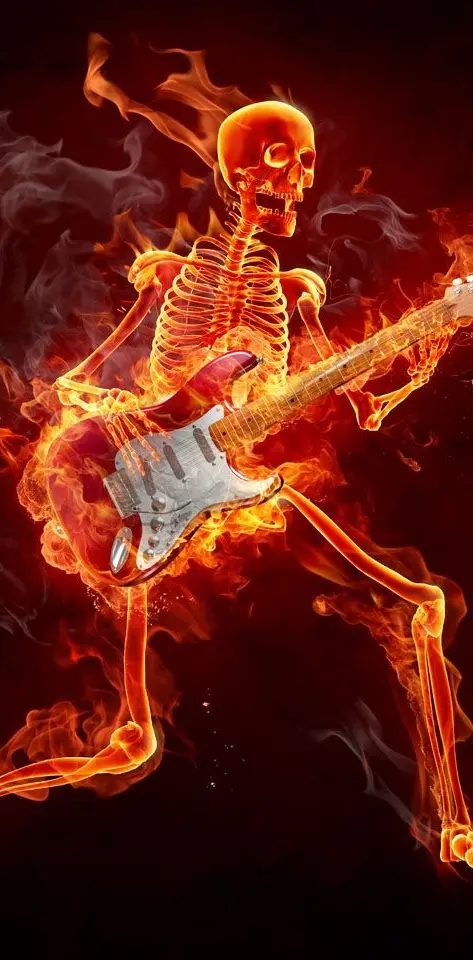 Flaming Guitarist