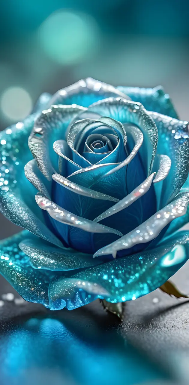 icy blue rose