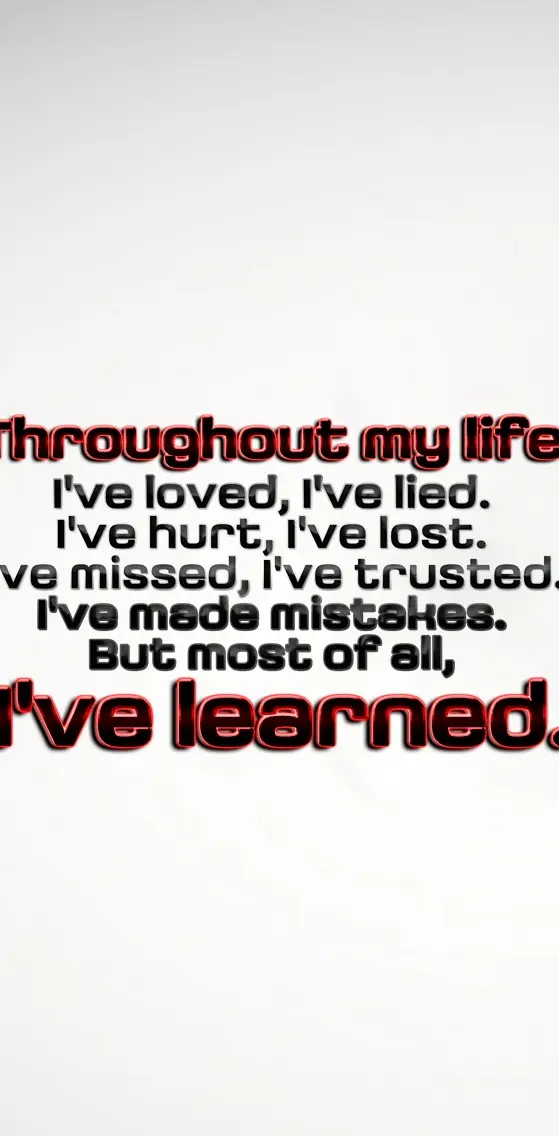 ive learned