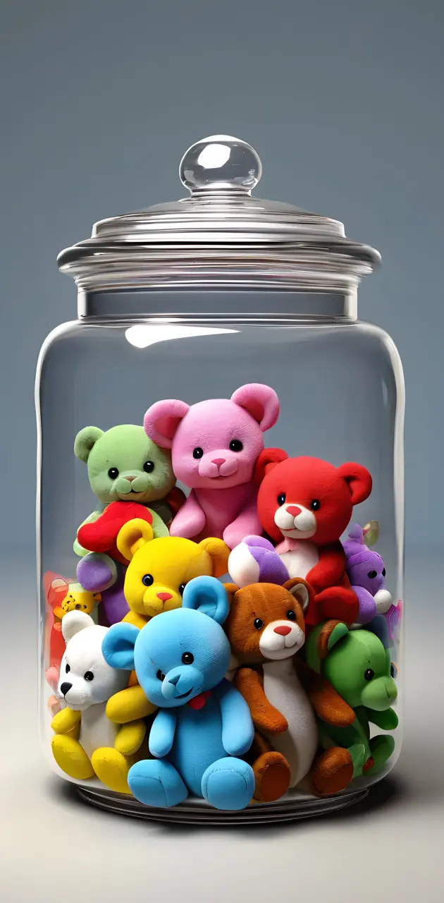 jar of teddy bears