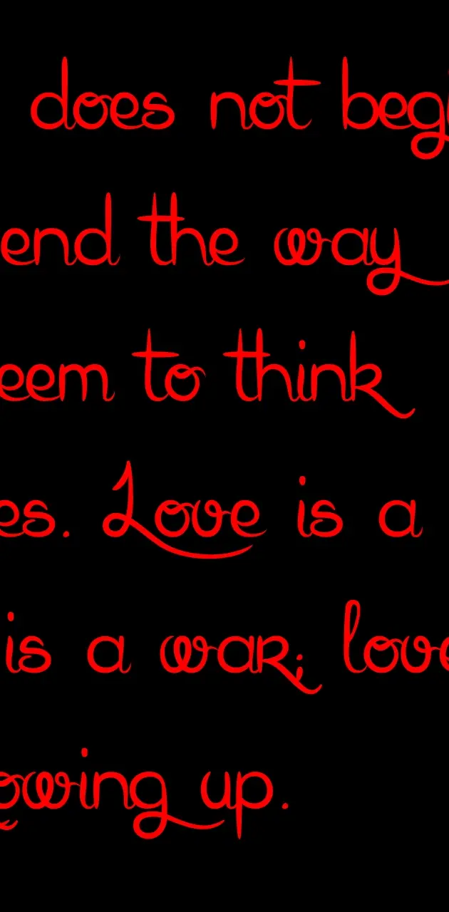 Love Is A War