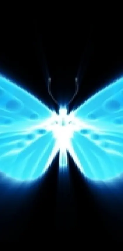 Neon Blue Butterfly