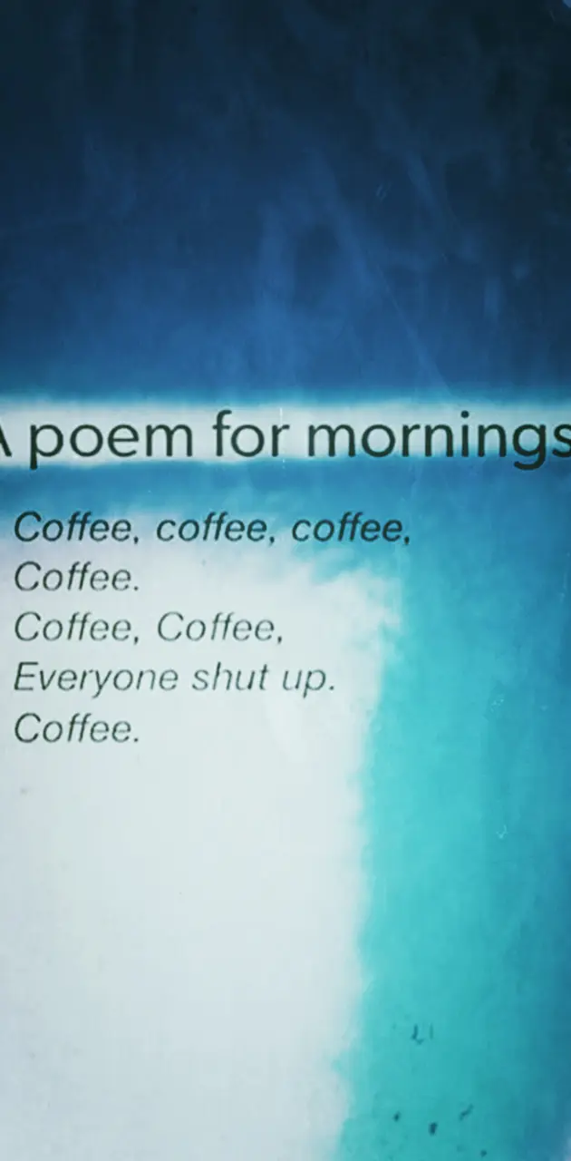Poem for mornings
