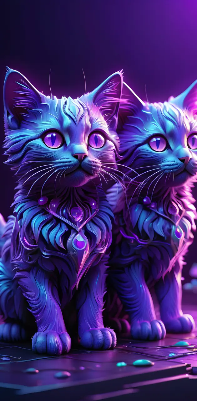 Gorgeous Purple Cats