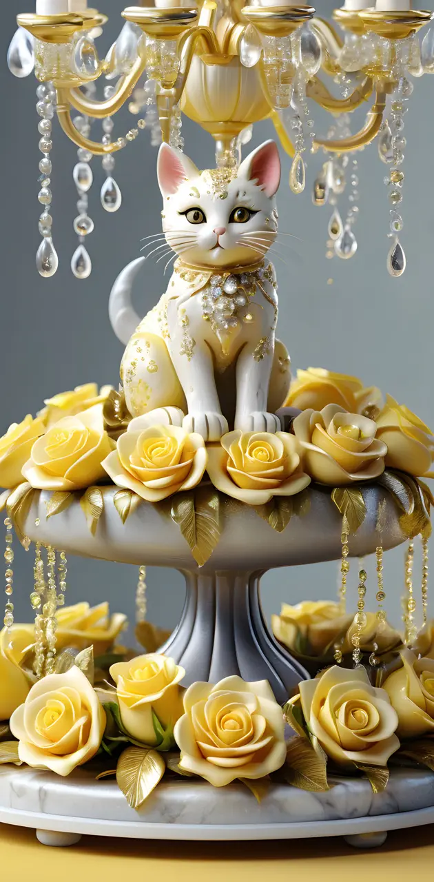 a cat on a cake