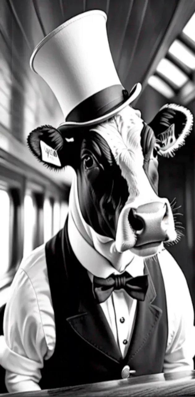Cow in a top hat 03