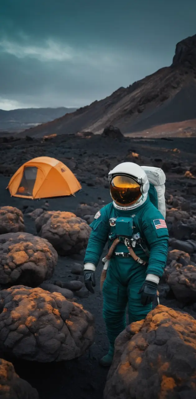 An astronaut among 