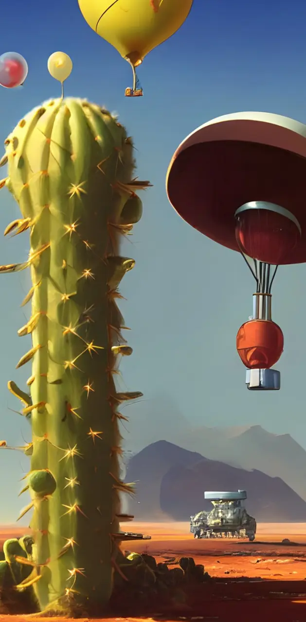 Cactus and ballon