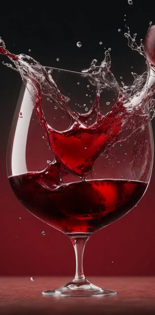 Wine glass red