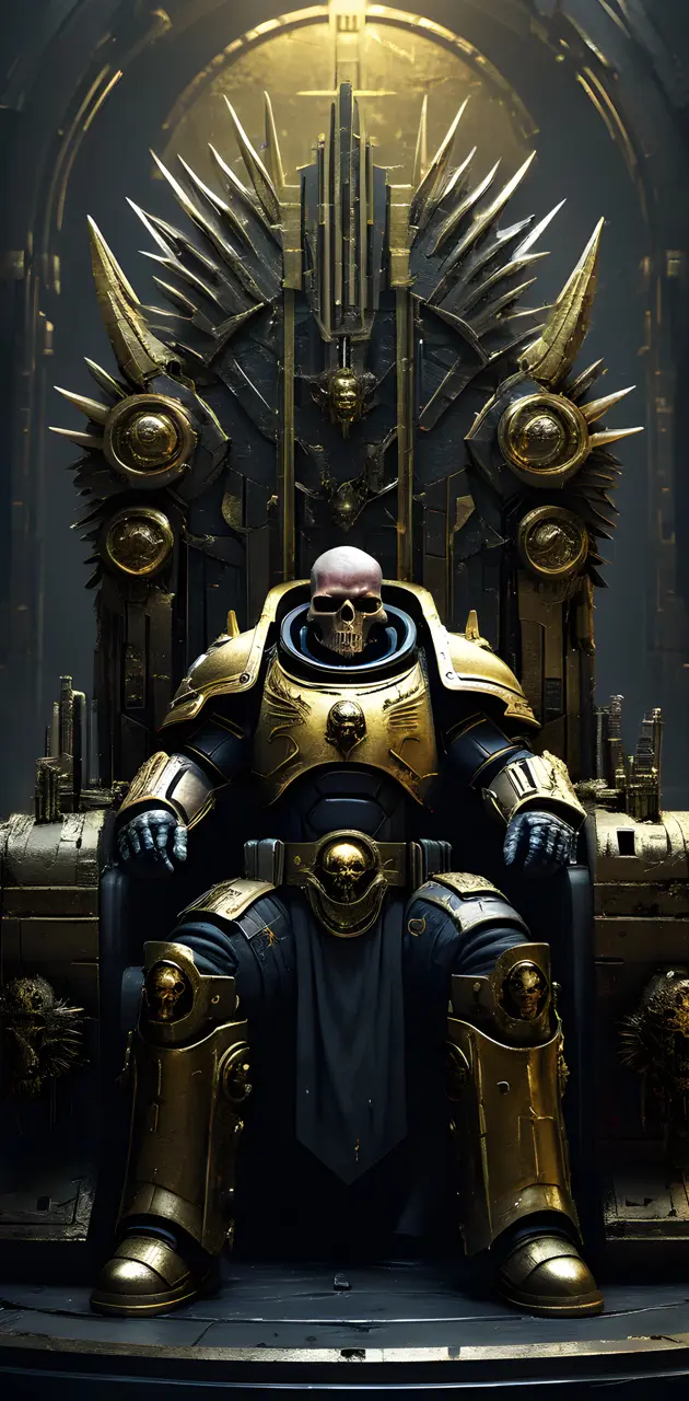space marine gold throne