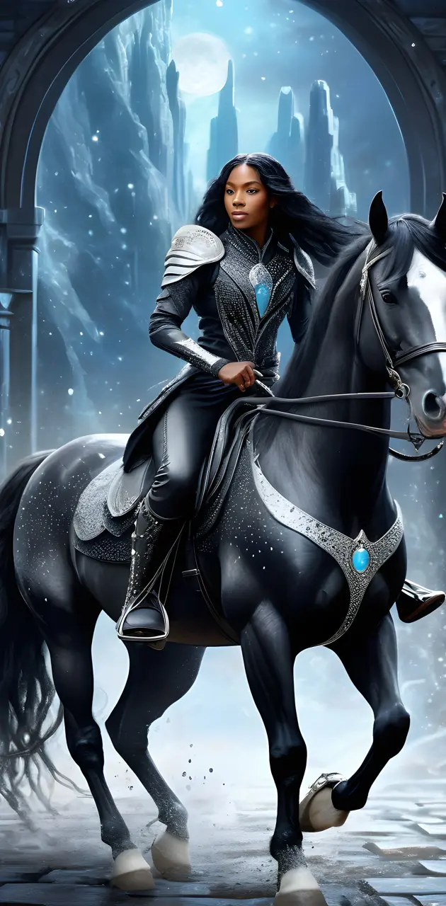 fantasy world on horseback