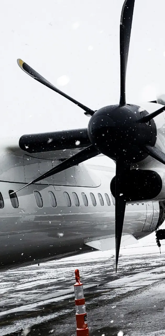 Plane and snow