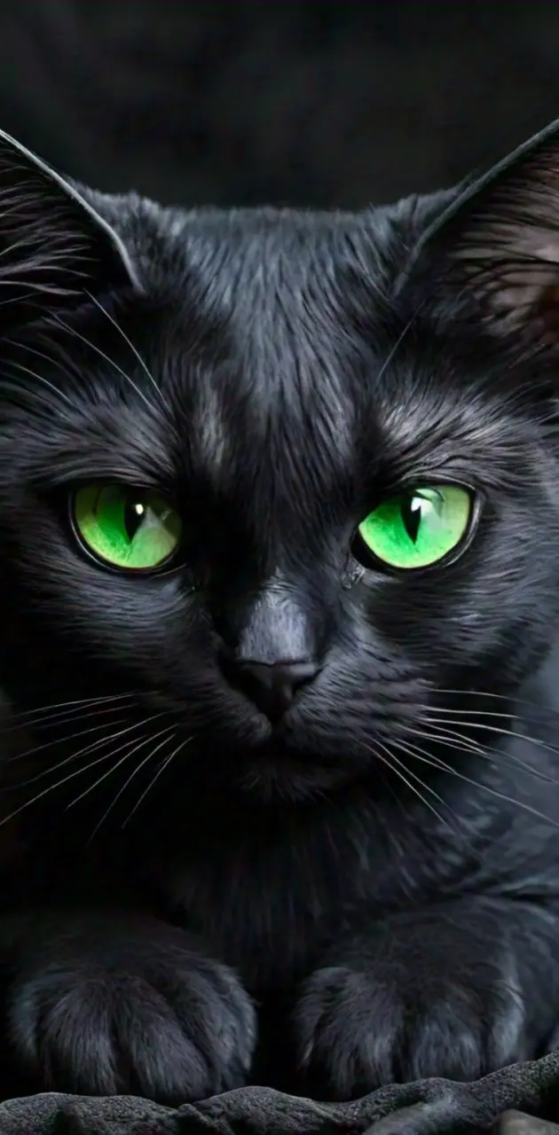 Black coal cat