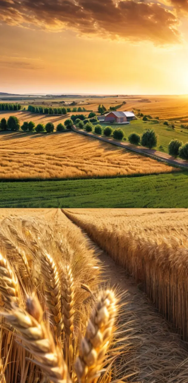 Stunning golden farm