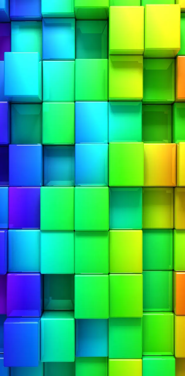 3d colorful cubes