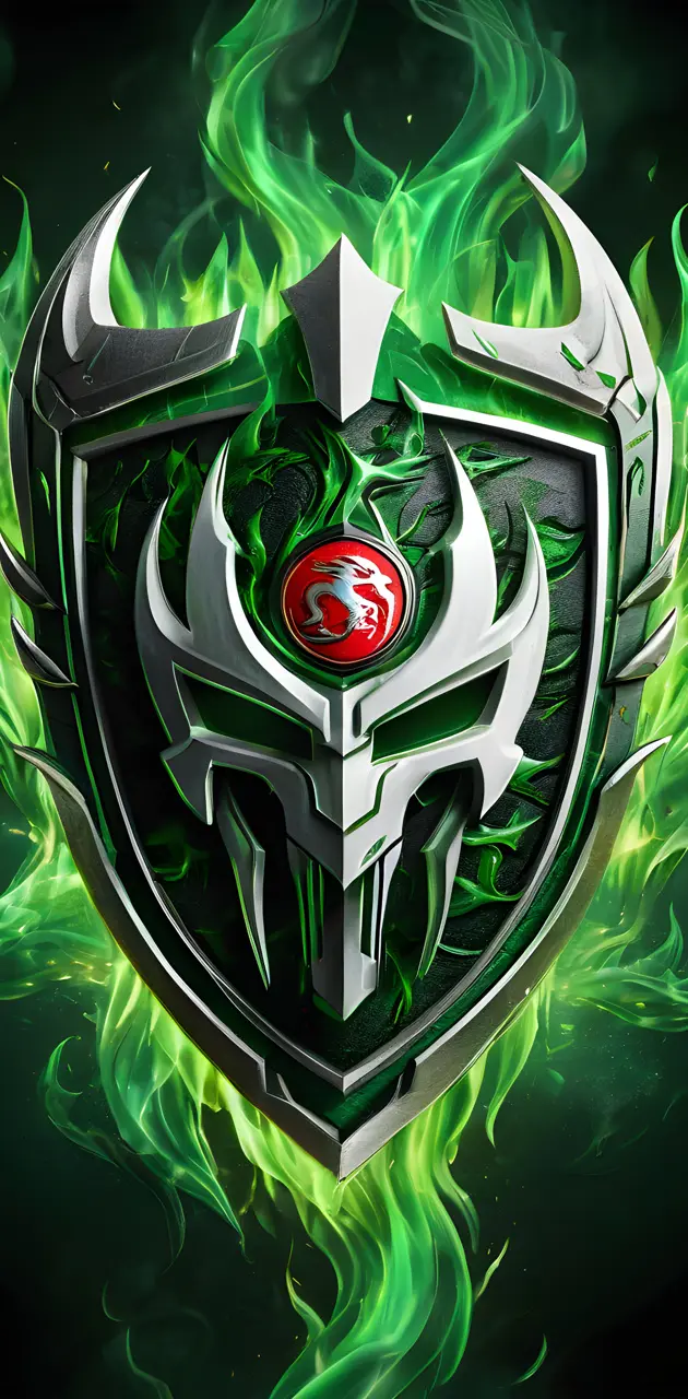 MSI logo with green flames