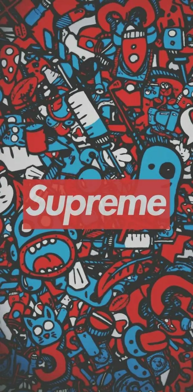 Supreme, Red Logo Wallpaper Download