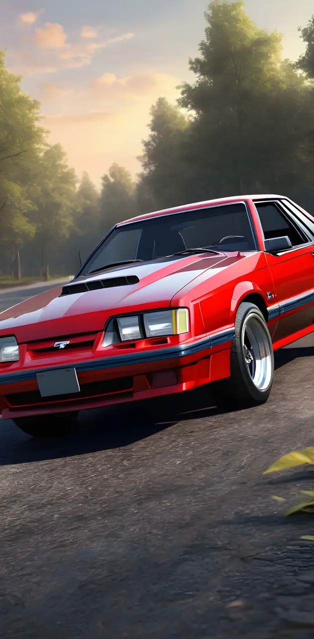 Red 1985 Ford Mustang Fox Body