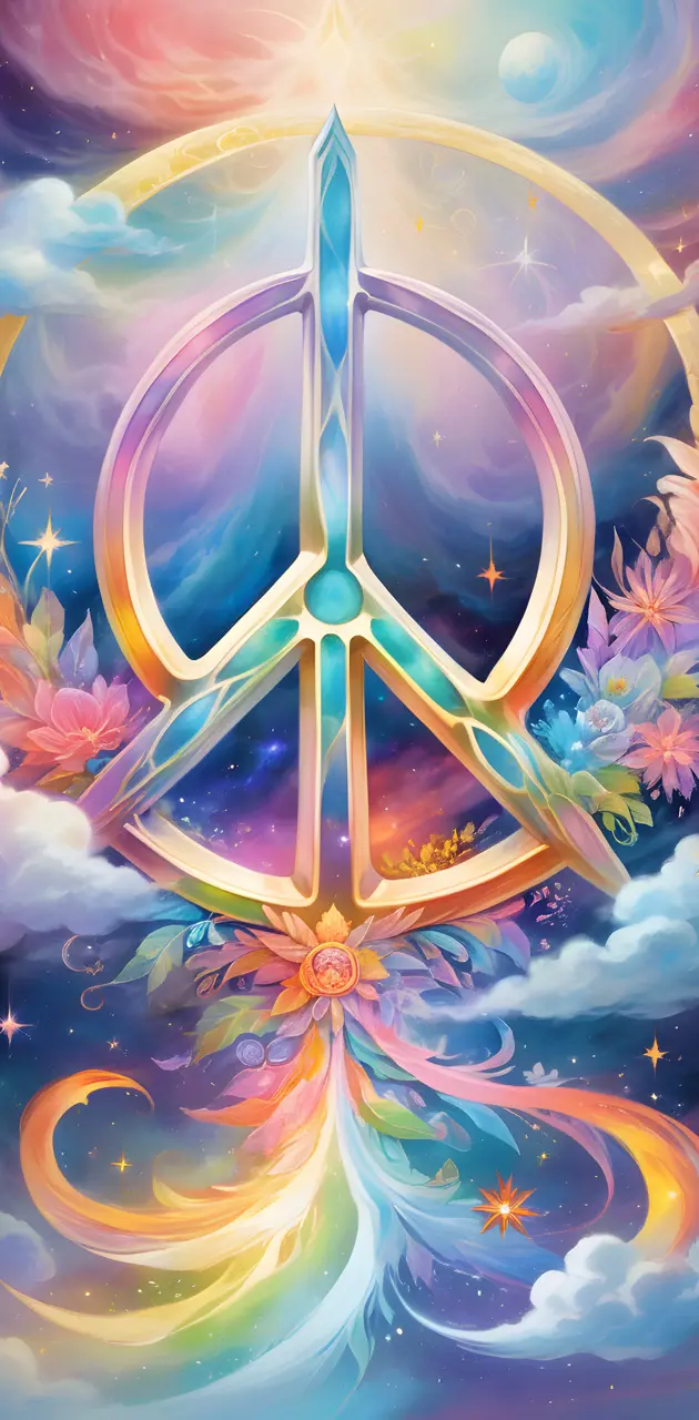 colorful peace sign