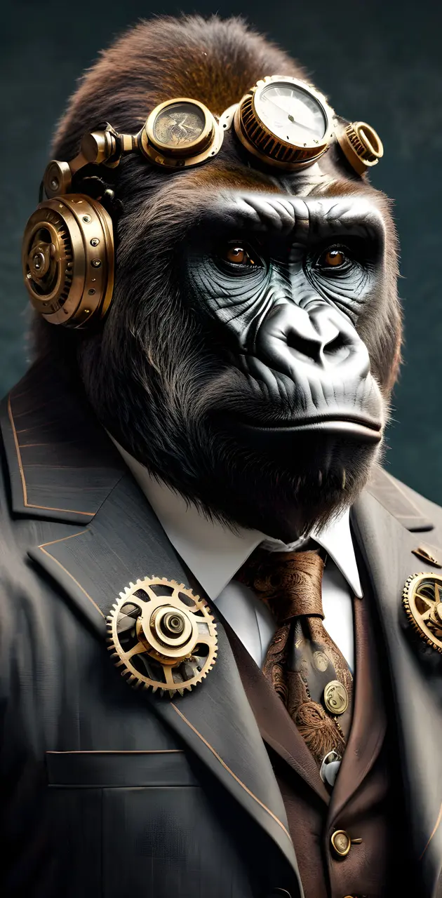steampunk fancy gorilla