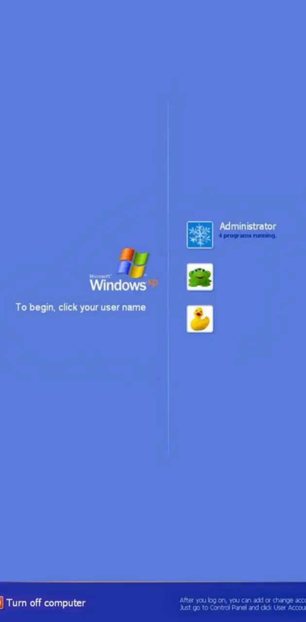 Windows login screen