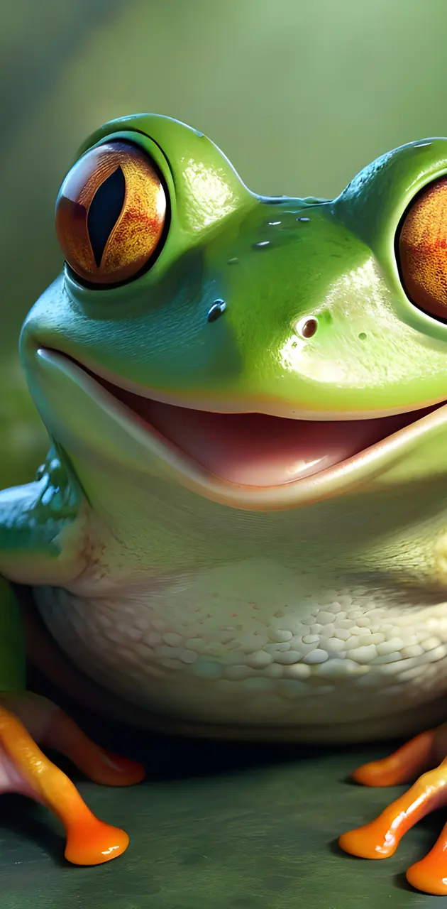 3d Design smiling frog
