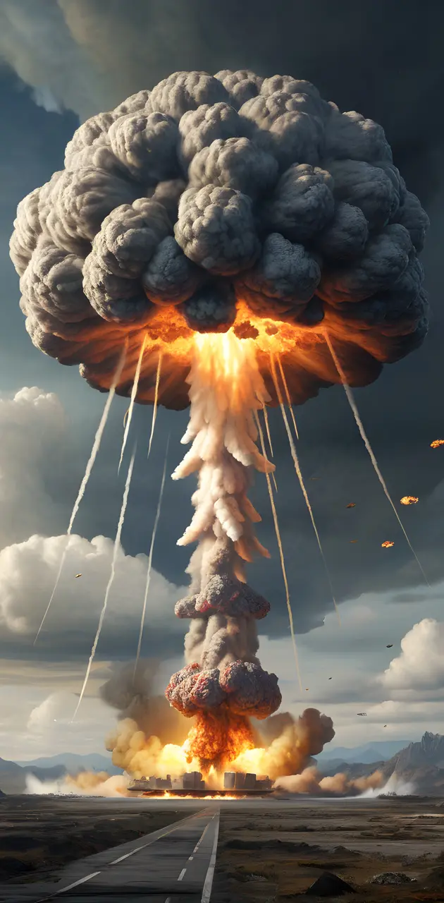 a large explosion in the sky