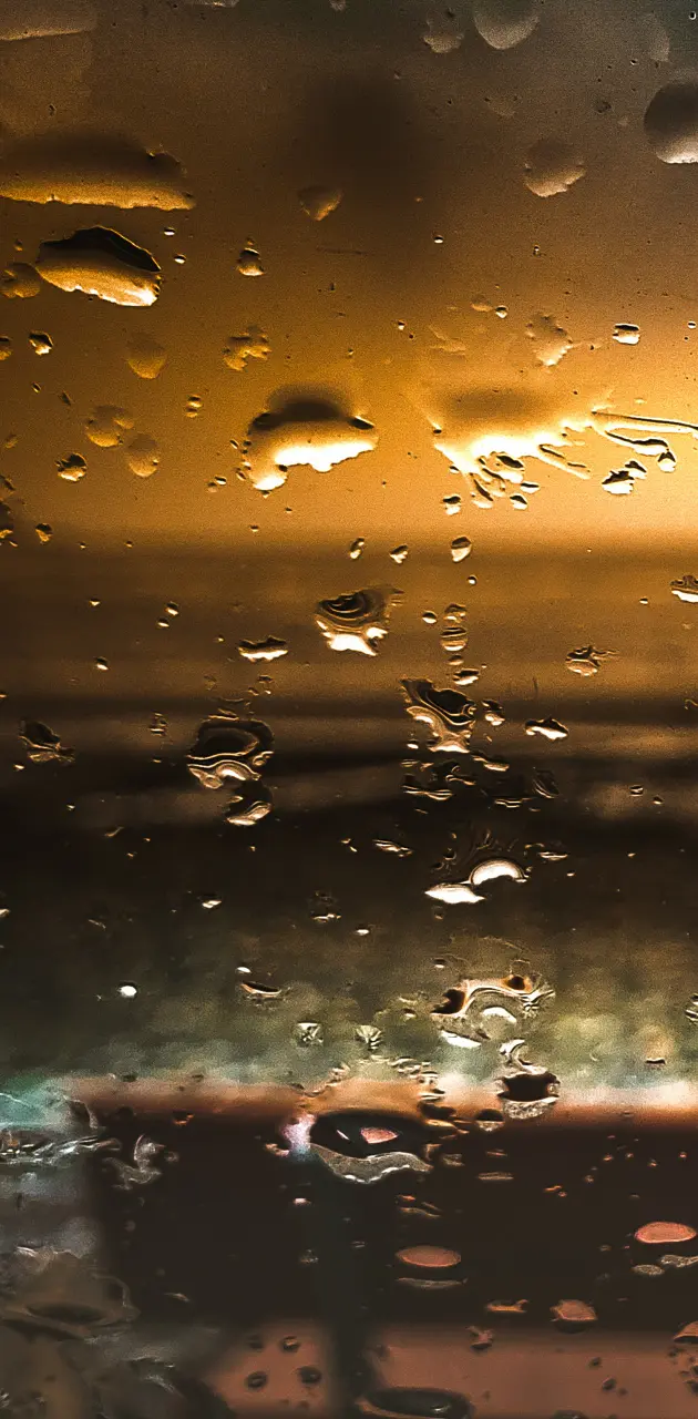 Rain on windshield 