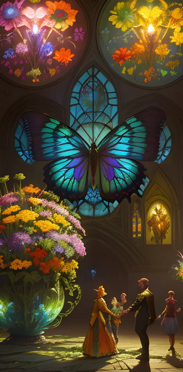 stained glass butterfy