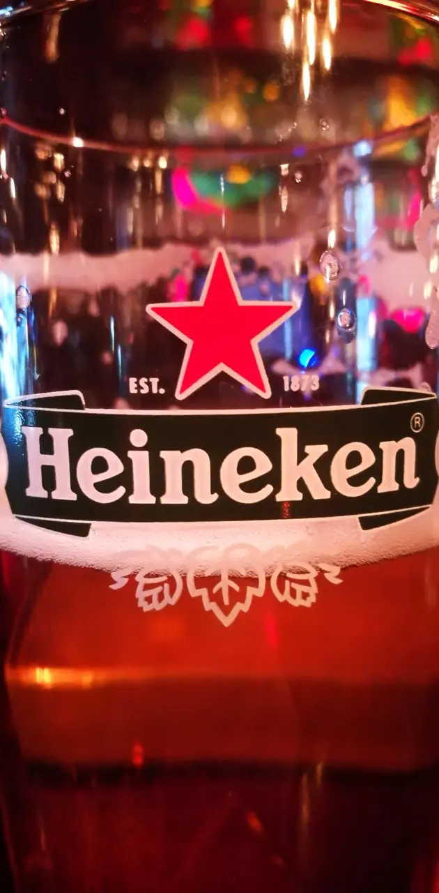 Glass of Heineken