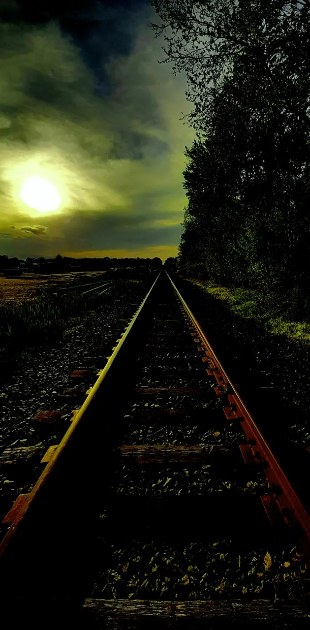 Sunset train track