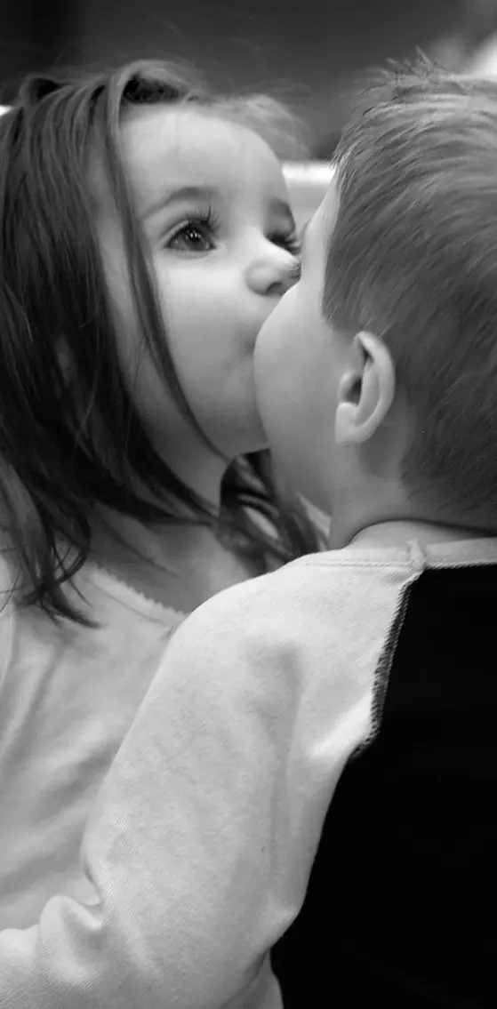 Kids Kissing