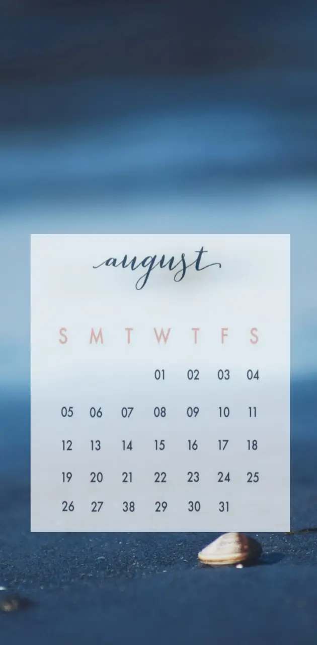 August calendar 2018