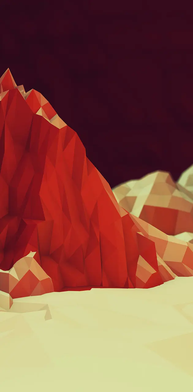 low poly mountains