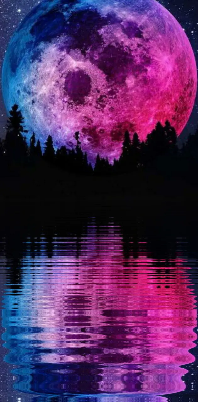 Full moon reflection
