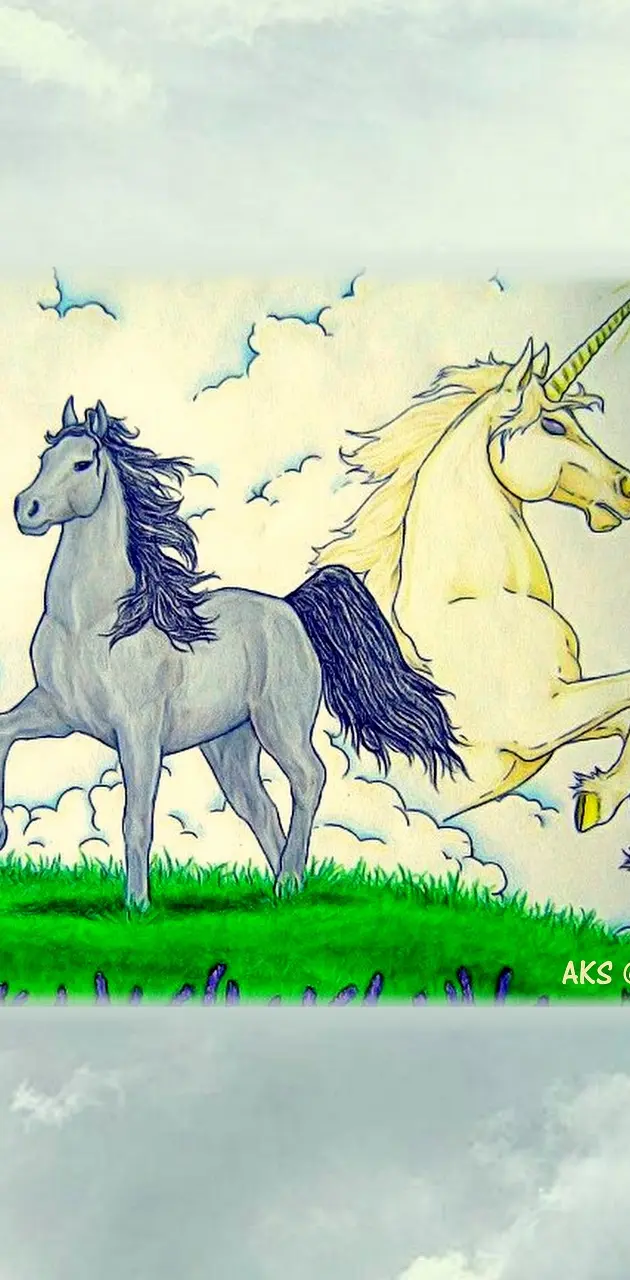 Horse n Unicorn art