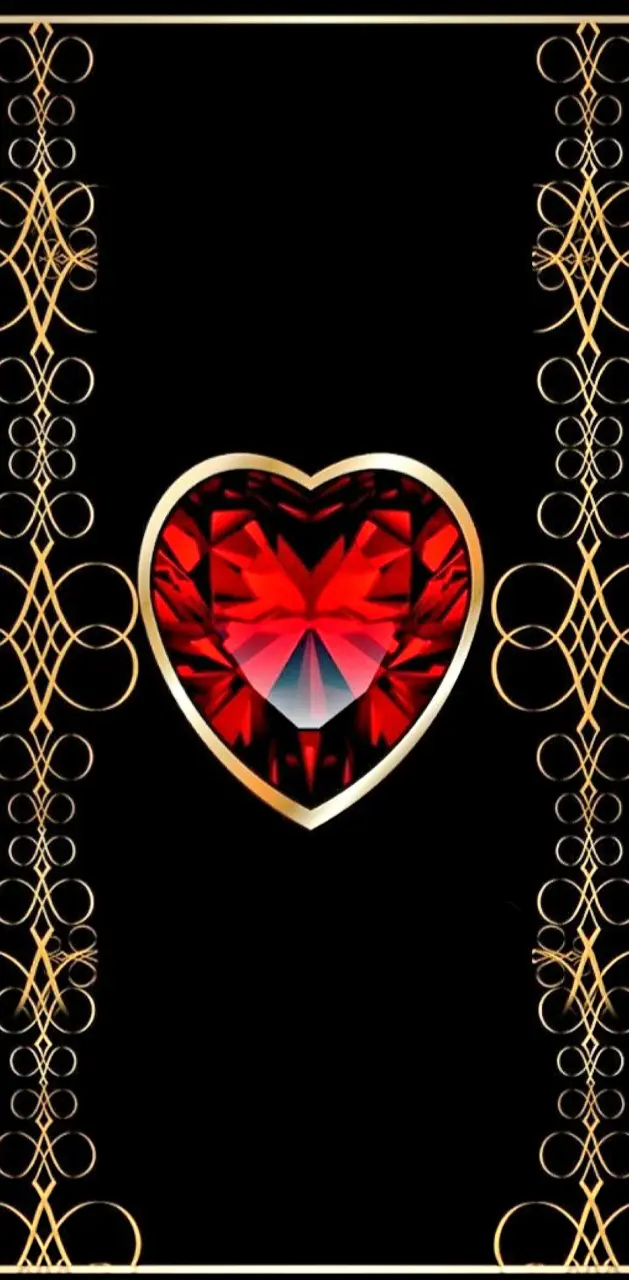 Ruby Heart N Gold