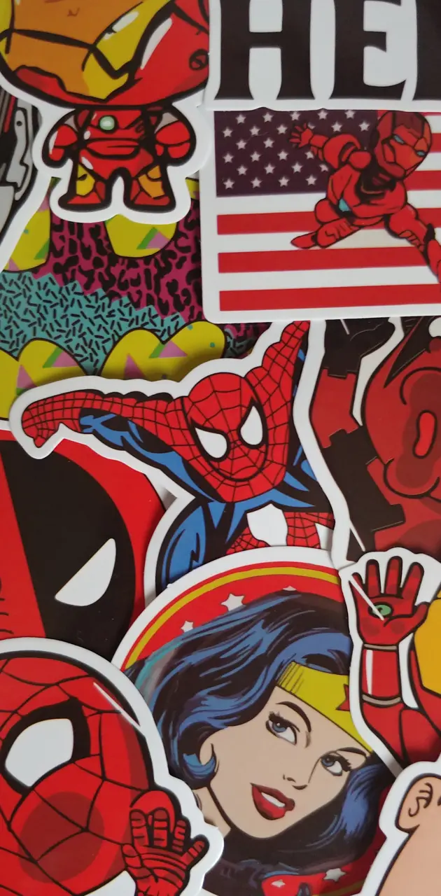 Superhero sticker