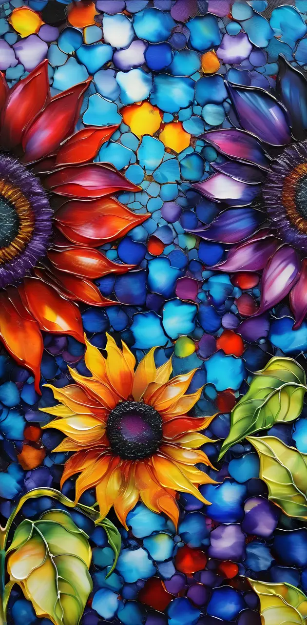 colorful sunflowers