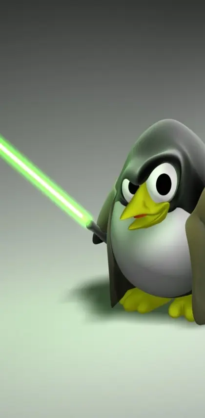 Linux 3d Tux Yoda