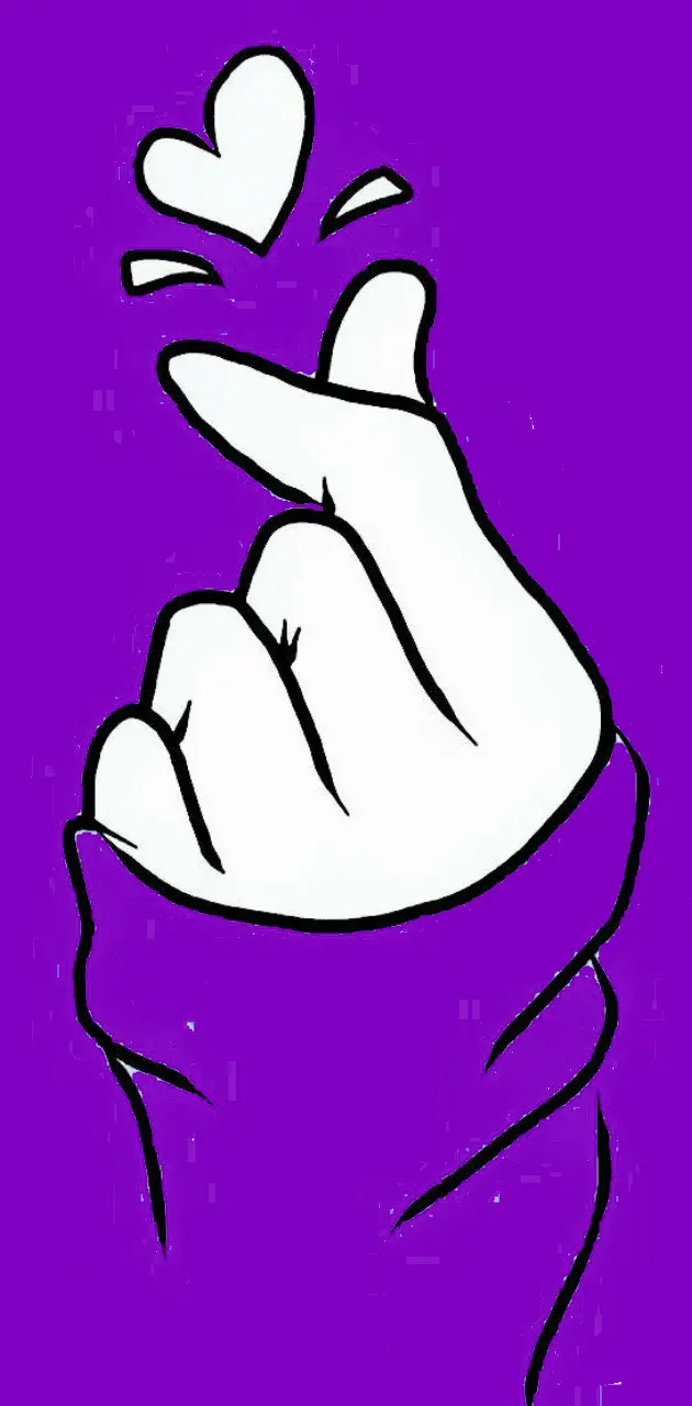 Finger Heart Purple