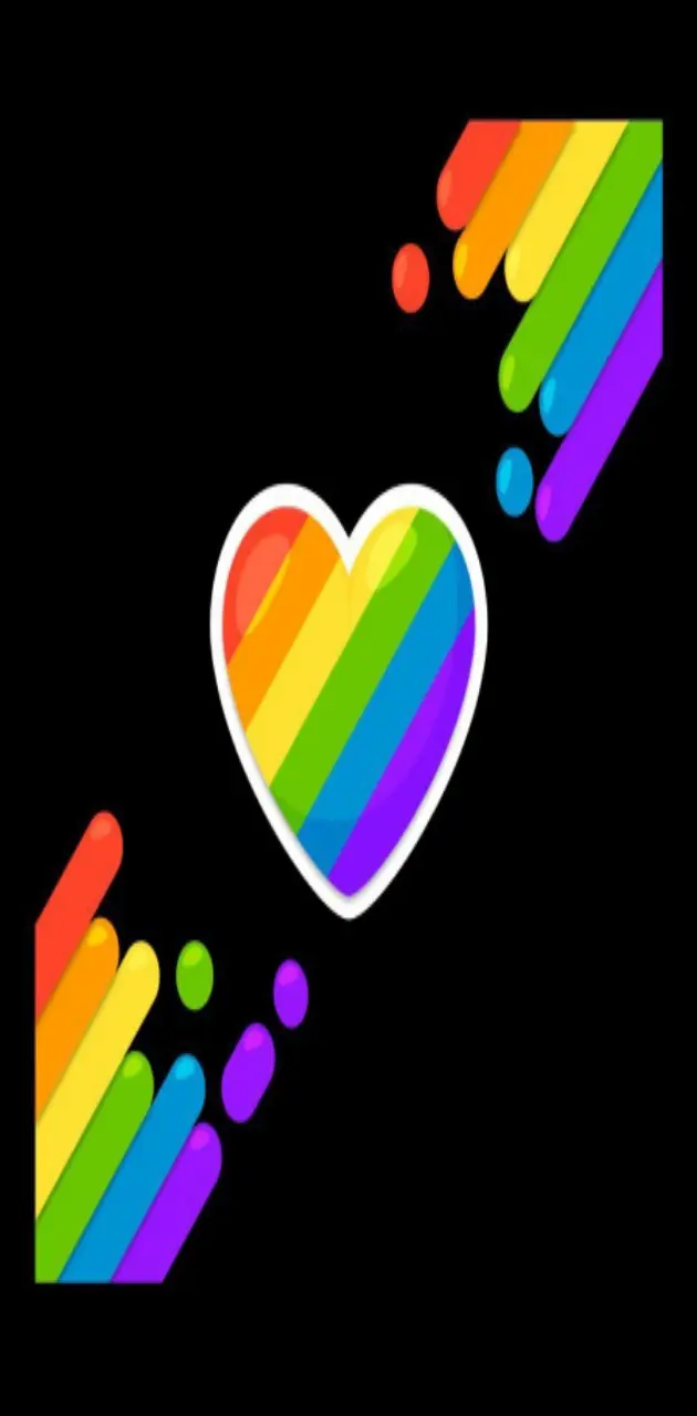 Rainbow heart pride 
