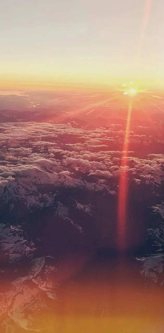 Airplane Sunset View