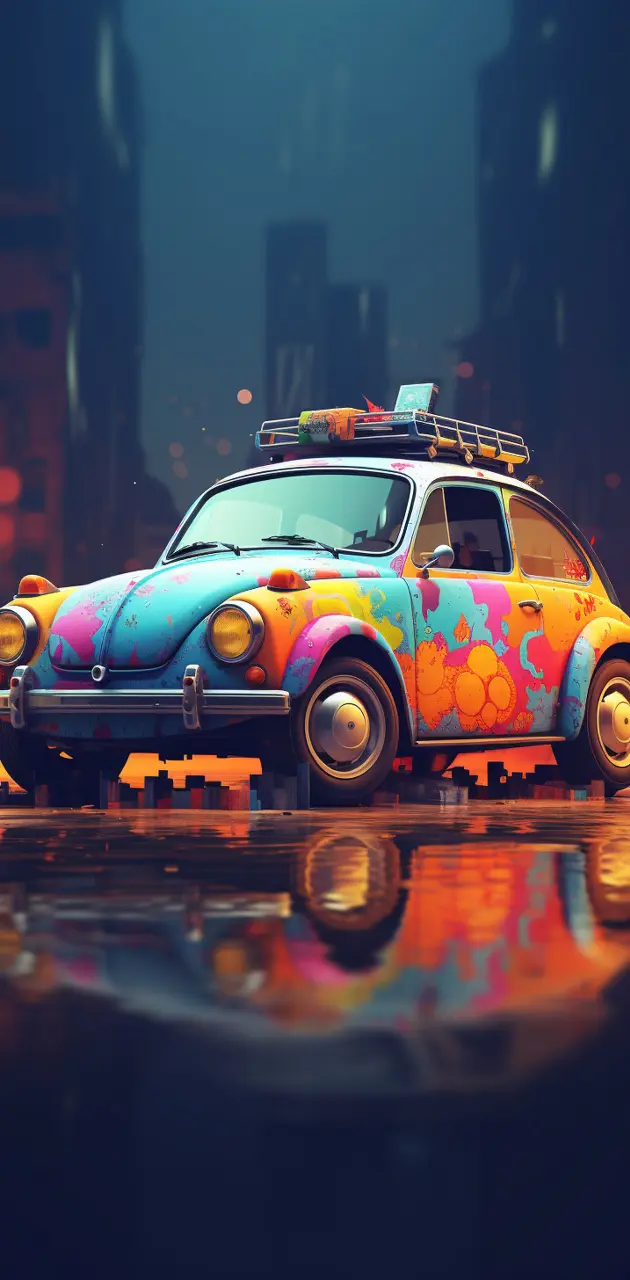 Colorful small car